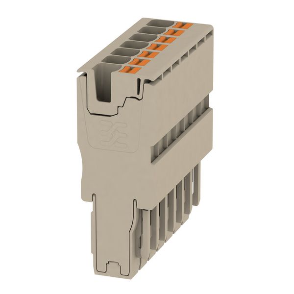 Plug (terminal), PUSH IN, 4 mm², 800 V, 32 A, dark beige image 1