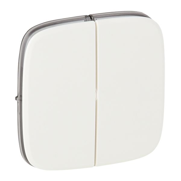 Cover plate Valena Allure - 2-gang switch/push-button - white image 1