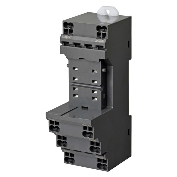 Socket, DIN rail/surface mounting, 31 mm, 8-pin, Push-in terminals image 3