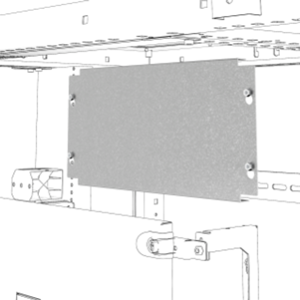 BACK-MOUNTING PLATE FOR NON-MODULAR DEVICES - QDX - 850X800MM image 1