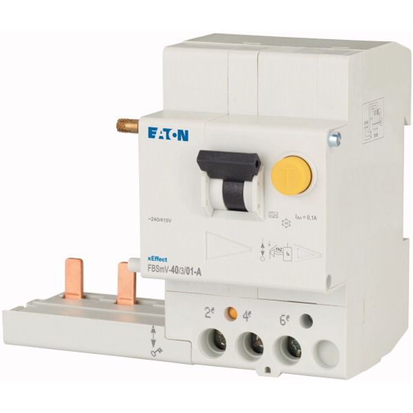 Residual-current circuit breaker trip block for FAZ, 40A, 3p, 100mA, type A image 3