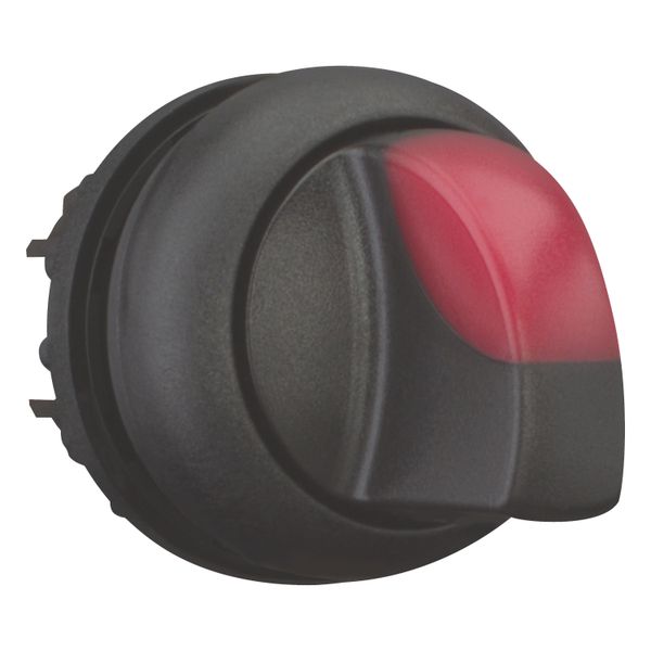 Illuminated selector switch actuator, RMQ-Titan, With thumb-grip, momentary, 2 positions, red, Bezel: black image 14