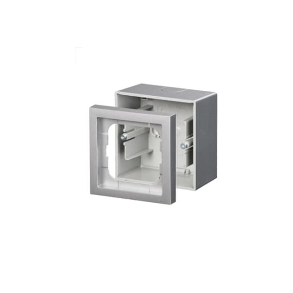 1721S80-83 Surface mounting box 1 gang Aluminium - Impressivo image 1
