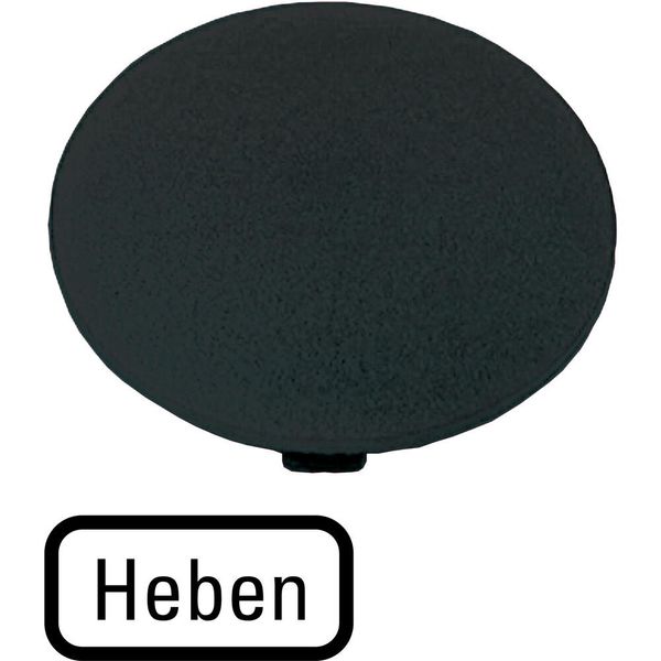 Button plate, mushroom black, raised image 2