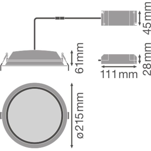 DOWNLIGHT ALU 200 25 W 3000 K IP44/IP20 WT image 13