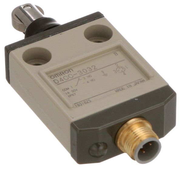 Compact limit switch, connector type, 1 A 30 VDC, Sealed roller plunge image 2
