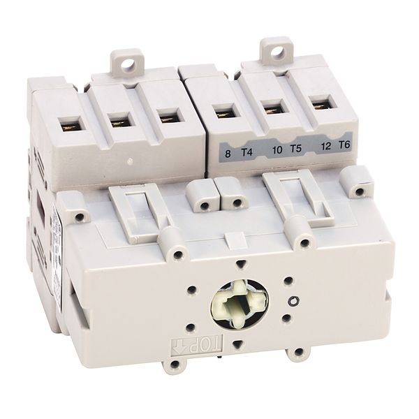 194E Load switch,25 A,3 Poles,OFF ON 90°,Open,Front/Door,Standard Terminals,With Type G Black/Grey ACTR,Open Switch Style,OFF ON 90° image 1