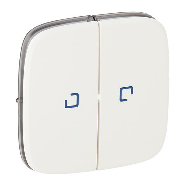 Cover plate Valena Allure - illuminated 2-gang switch/push-button - white image 1