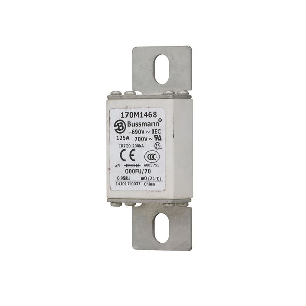 Fuse-link, high speed, 125 A, AC 690 V, size 000, 24 x 36 x 96 mm, aR, IEC image 6