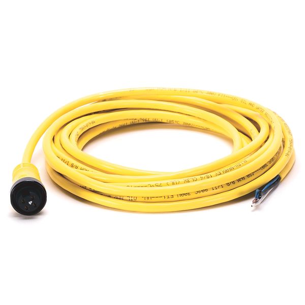 Cordset, Mini/Mini Plus, Female, Straight, 4-Pin, PVC Cable, Yellow image 1