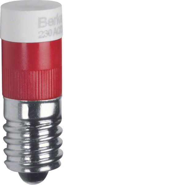 LED lamp E10, light control, red image 1