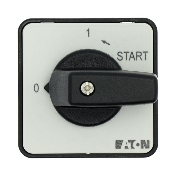 ON-OFF button, T0, 20 A, center mounting, 2 contact unit(s), Contacts: 4, Spring-return in START position, 90 °, maintained, With 0 (Off) position, Wi image 15