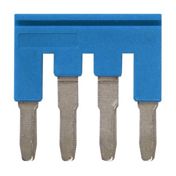 Short bar for terminal blocks 4 mm² push-in plus models, 4 poles, blue image 2