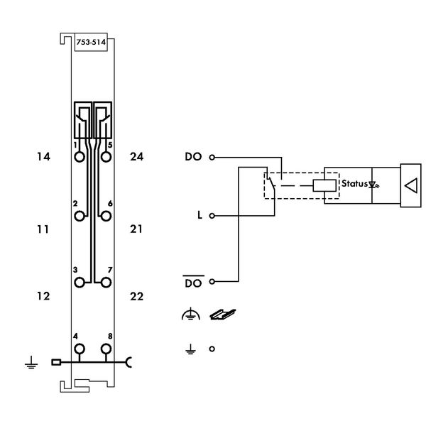 2-channel relay output module AC 125 V, DC 30 V light gray image 5