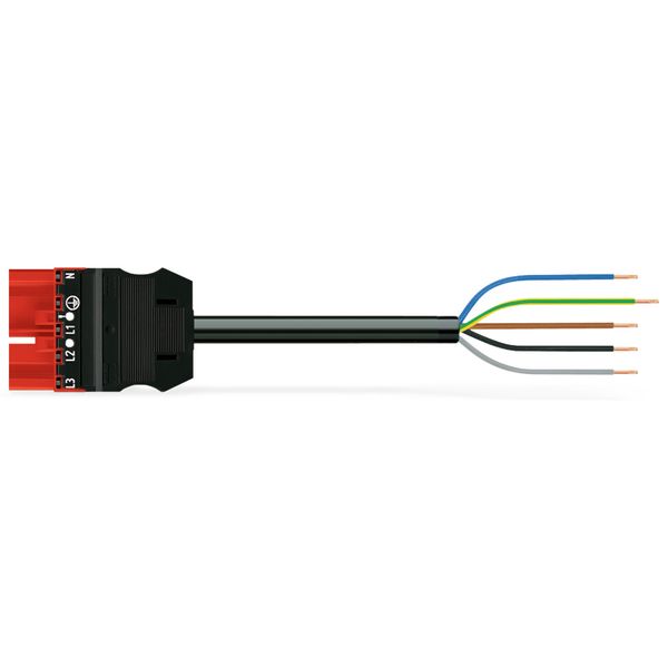 pre-assembled connecting cable Eca Socket/open-ended red image 2