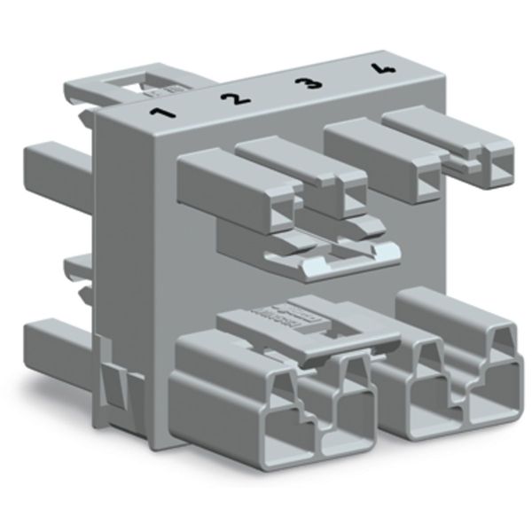 3-way distribution connector 4-pole Cod. B gray image 2