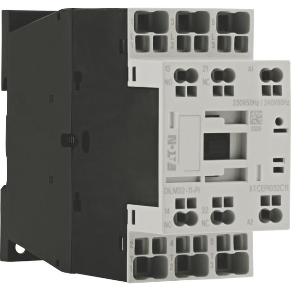 Contactor, 3 pole, 380 V 400 V 15 kW, 1 N/O, 1 NC, 24 V 50/60 Hz, AC operation, Push in terminals image 9