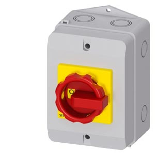 SENTRON, Switch disconnector 3LD, emergency switching-off switch, 3- pole, Iu: 25 3LD2164-2TD53-0AE2 image 1