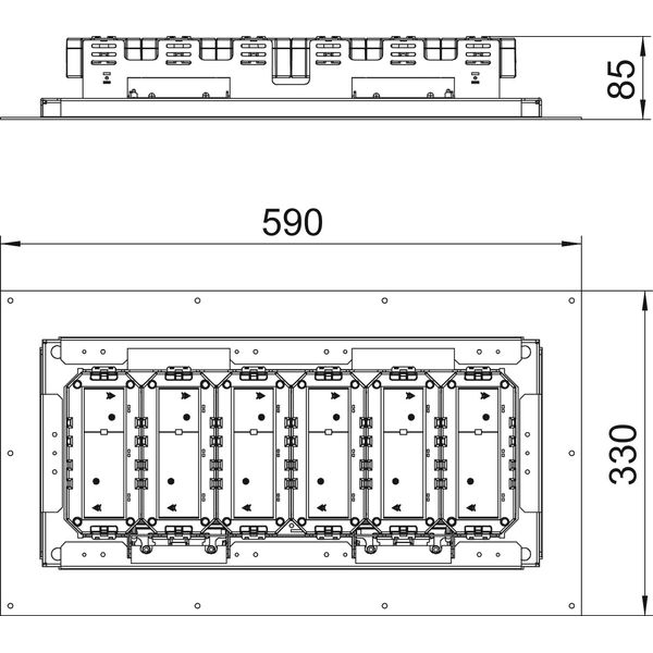 UKL-2 500 KR Cassette construction set for cavity ceiling mounting image 2