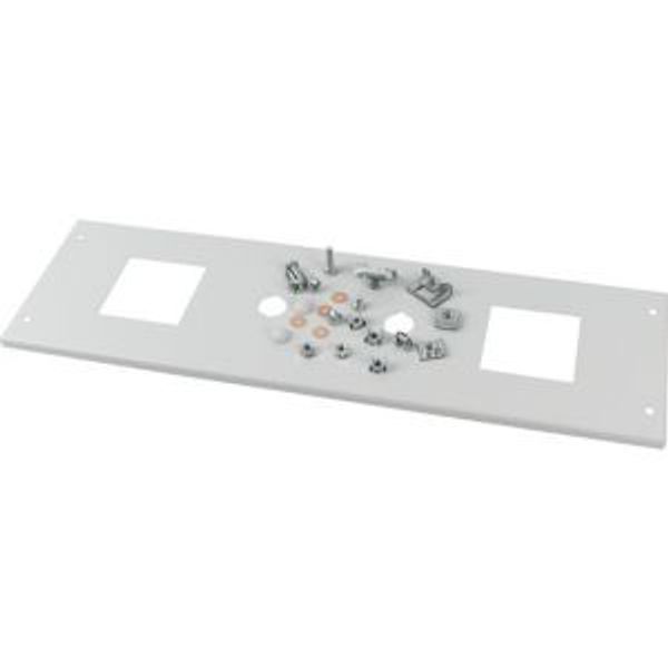Front cover, +mounting kit, for meter 2x72 +2S, HxW=150 B=600mm, grey image 2