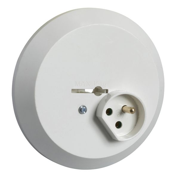 Luminaire outlet for ceiling surface 2P+E polar white image 3