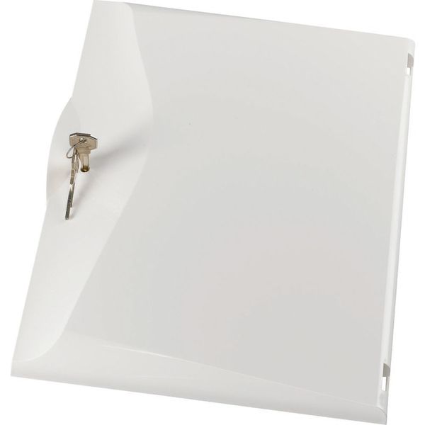 Plastic door, white, +lock, for 2-row distribution board image 4
