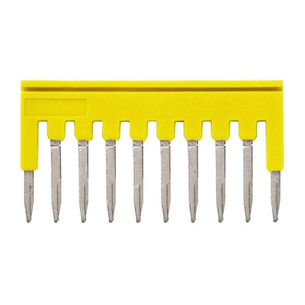 Short bar for terminal blocks 1 mm² push-in plus models, 10 poles, yel image 2