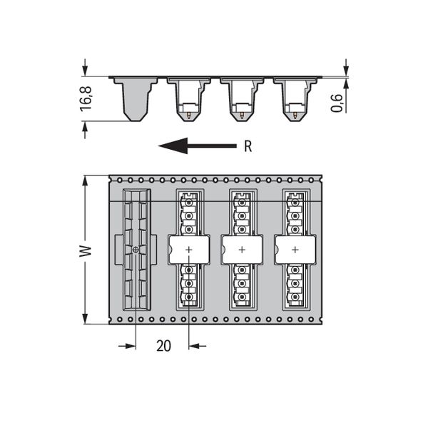 THR male header 1.2 x 1.2 mm solder pin straight black image 5