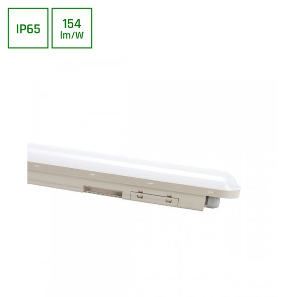 LIMEA CONNECT HERMETIC 1200MM 50W NW 230V 120DEG IP65 IK08  GREY 3Y WARRANTY image 1