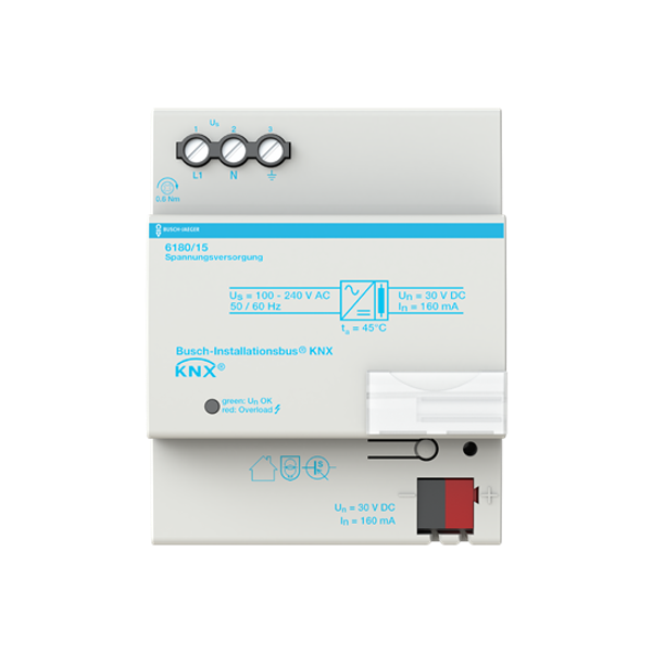 6180/15 Power Supply, 160 mA, MDRC, BJE image 2