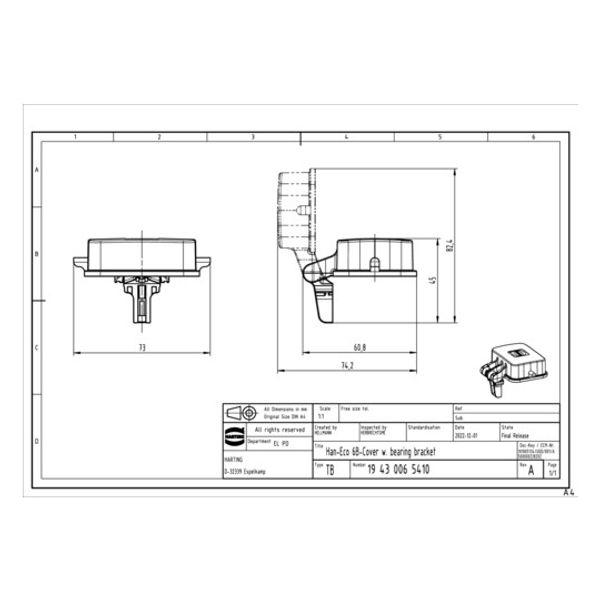 Han-Eco 6B-Cover w. bearing bracket image 1