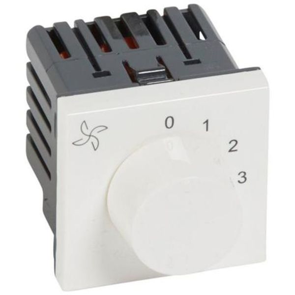 Arteor™ - Fan controller - rotary speed controller 40-400 VA - 2 modules - White image 1