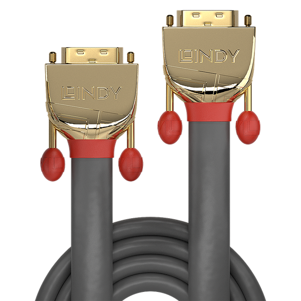 20m DVI-D SLD Dual Link Cable, Gold Line DVI-D Dual Link Male to Male image 2