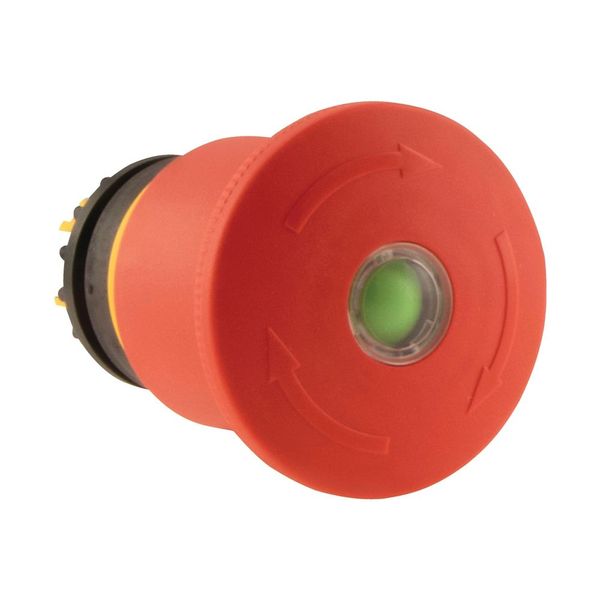 Emergency stop/emergency switching off pushbutton, RMQ-Titan, Palm shape, 45 mm, Non-illuminated, Turn-to-release function, Red, yellow, RAL 3000, wit image 15
