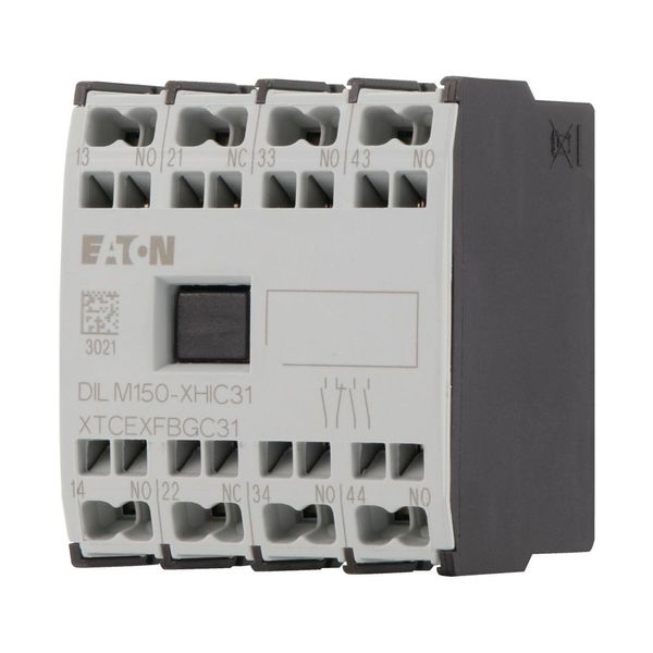 Auxiliary contact module, 4 pole, Ith= 16 A, 3 N/O, 1 NC, Front fixing, Spring-loaded terminals, DILMC40 - DILMC150 image 7