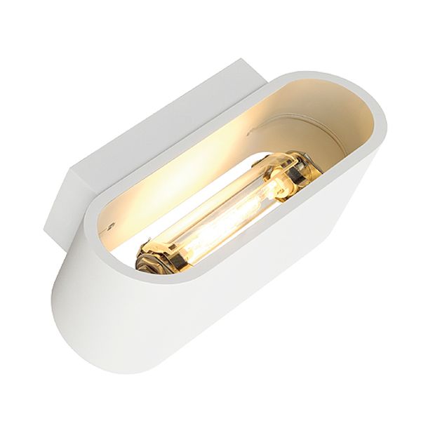 OSSA wall lamp up/down, R7s 78mm, max. 100W, oval, white image 1