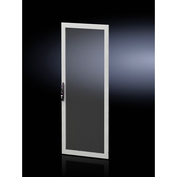 Sheet steel door, one-piece, vented for VX IT, 800x2000 mm, RAL 7035 image 3