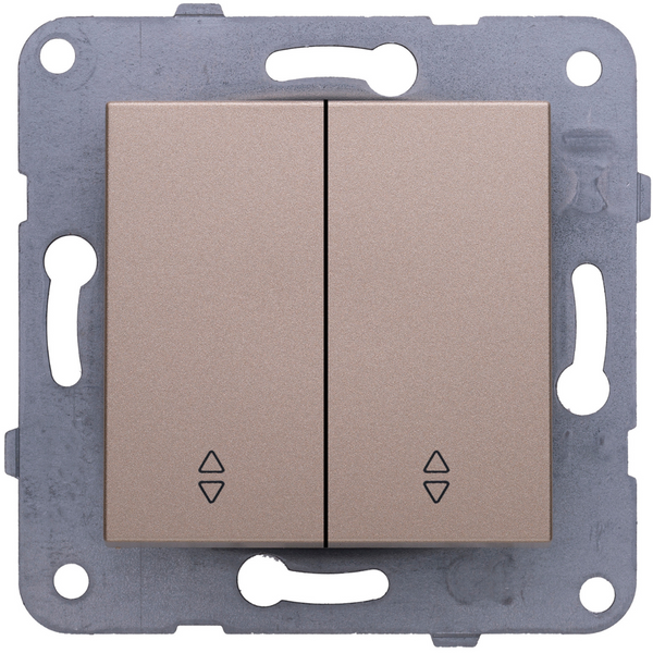 Karre Plus-Arkedia Bronze (Quick Connection) Two Gang Switch-Two Way Switch image 1