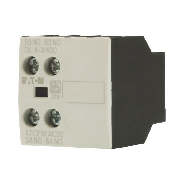 Auxiliary contact module, 2 pole, Ith= 16 A, 2 N/O, Front fixing, Screw terminals, DILA, DILM7 - DILM38 image 11