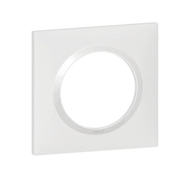 600801 Dooxie square plate 1 post white finish image 1