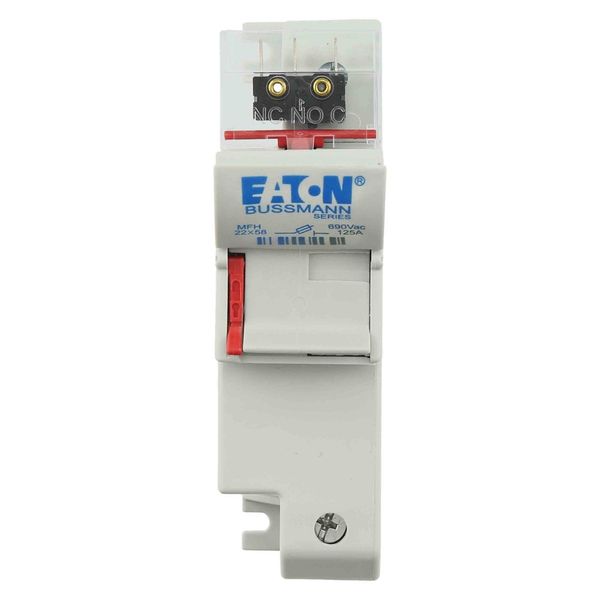Fuse-holder, low voltage, 125 A, AC 690 V, 22 x 58 mm, 1P, IEC, UL, with microswitch image 3
