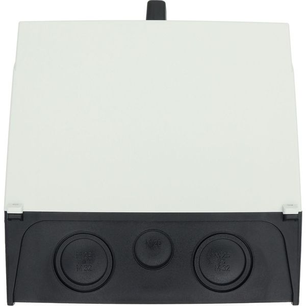 On-Off switch, P3, 100 A, surface mounting, 3 pole, with black thumb grip and front plate image 46
