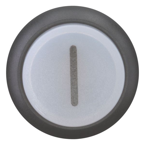 Illuminated pushbutton actuator, RMQ-Titan, Extended, maintained, White, inscribed 1, Bezel: black image 2