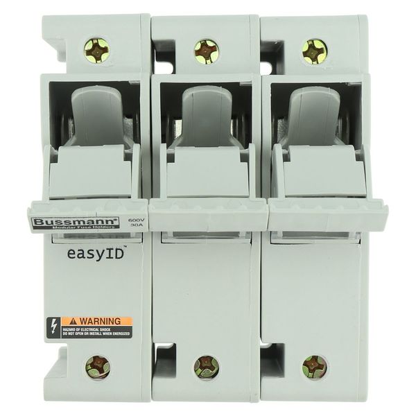 Fuse-holder, low voltage, 30 A, AC 600 V, DC 600 V, UL Class J, 98 x 72 x 117 mm, 3P, UL, CSA image 10