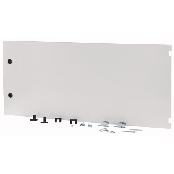 Section wide door, closed, HxW=450x1000mm, IP55, grey image 1