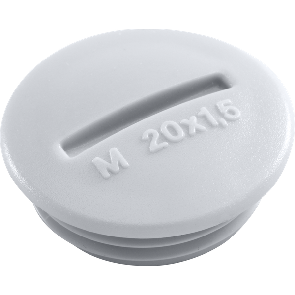 Splashproof M20 blind plug, grey image 2