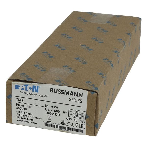 Fuse-link, LV, 2 A, AC 660 V, DC 460 V, BS88/A2, 22 x 86 mm, gL/gG, BS image 18