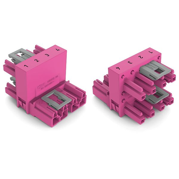 h-distribution connector 4-pole Cod. B pink image 2