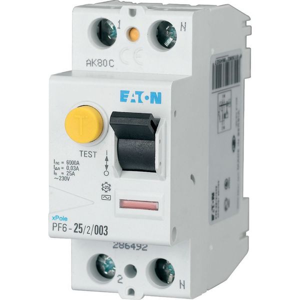 Residual current circuit breaker (RCCB), 25A, 2p, 300mA, type A image 1