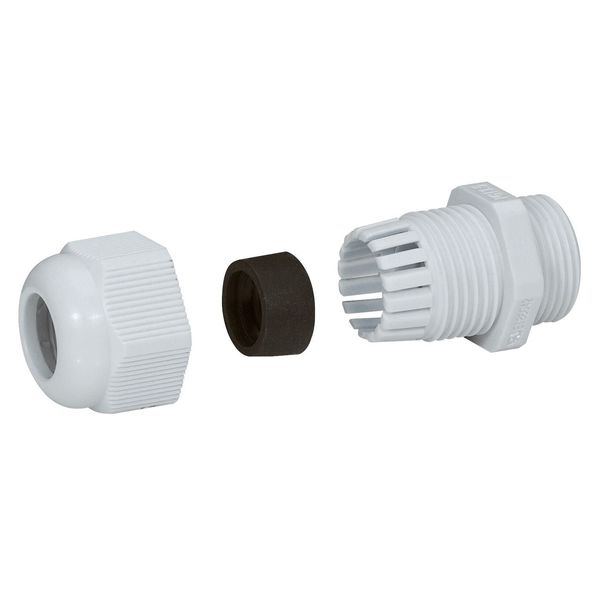 Cable gland plastic - IP 55 - PG 13.5 - clamping capacity 7-12 mm - RAL 7001 image 2